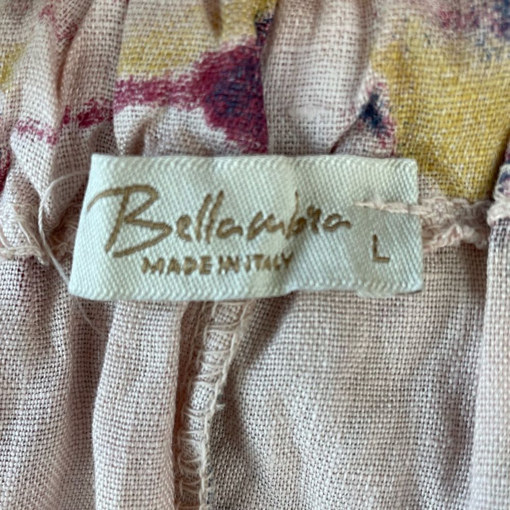 Bellambra Pink Linen Seeveless Midi Dress Size L EUC - Picture 7 of 8
